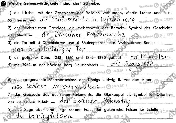 ГДЗ Немецкий язык 10 класс страница Стр90 Впр2